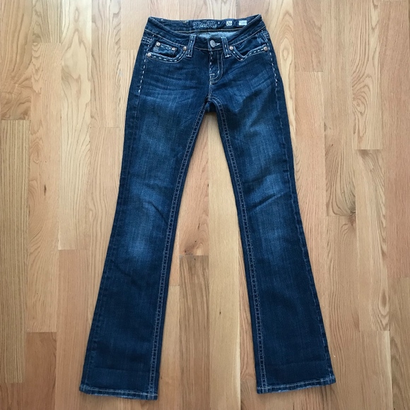 Miss Me Denim - Miss Me Medium Wash Low Rise Boot Cut Jeans